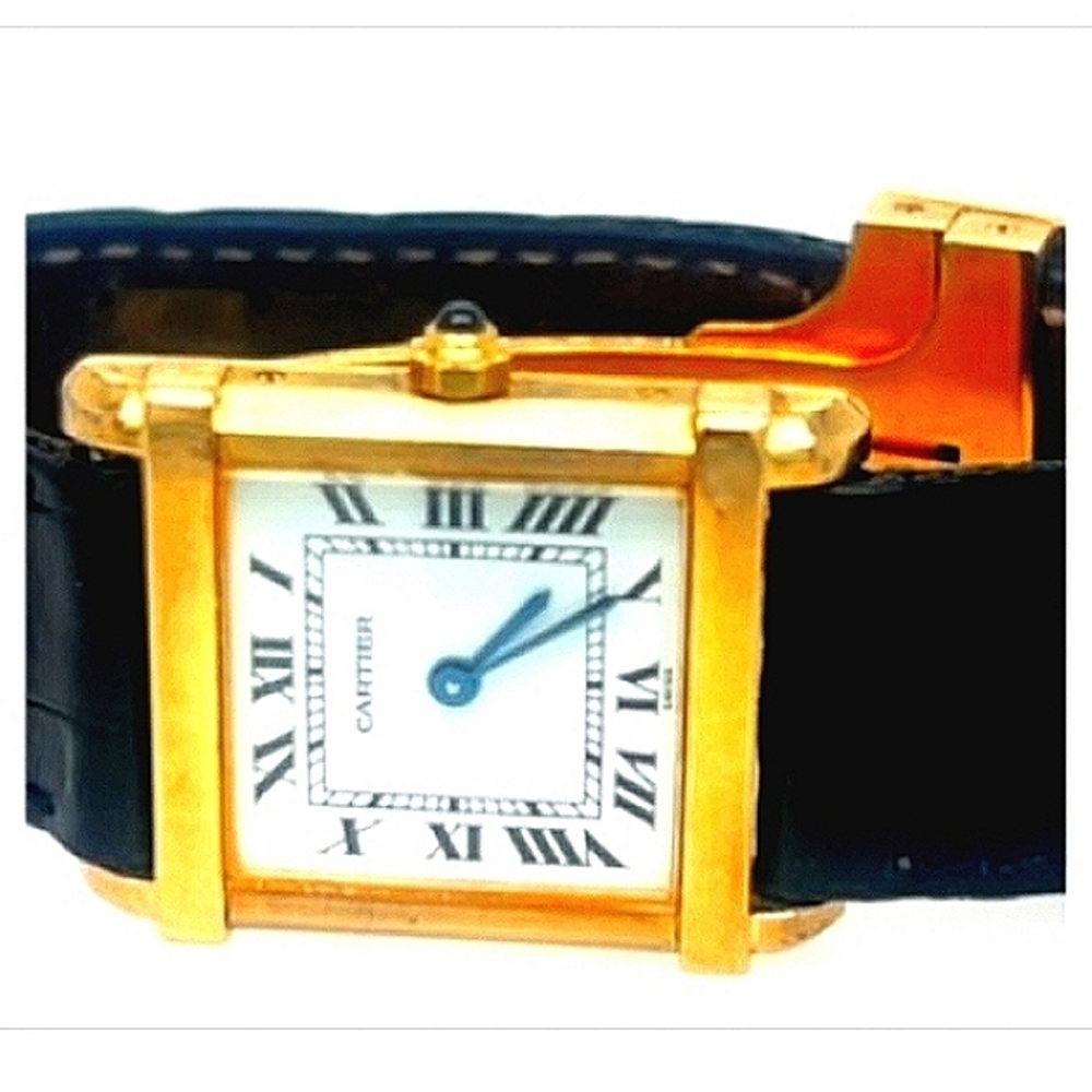 SOLD IN OUR STORE 18K CARTIER Tank Quartz Gold Watch - Picture 7 of 7